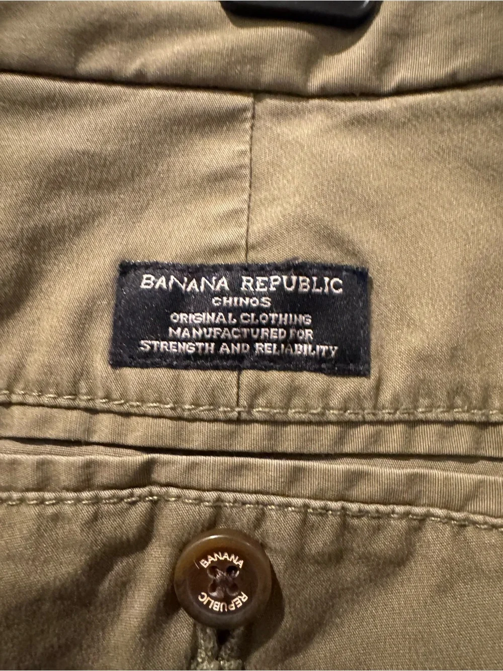 Banana Republic Aiden Slim Fit Chino Pants Olive Green 33x32